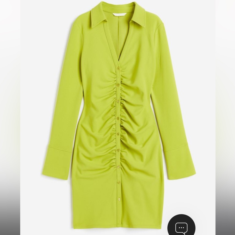Green shirt dress